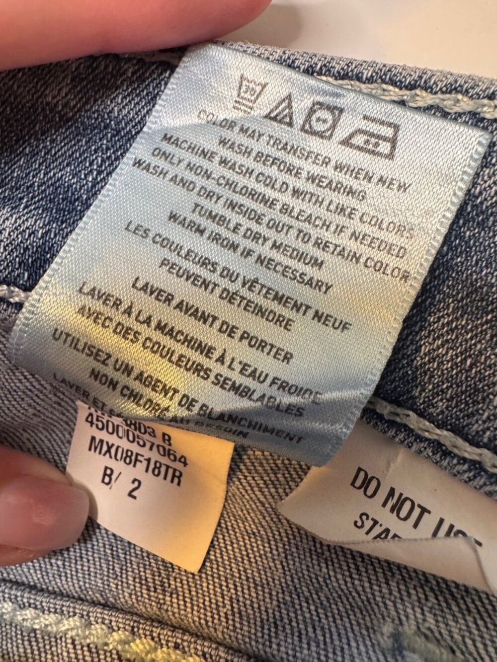 Ariat Trouser Mid Rise Size 32 Wide Leg  Jeans Baseball Stitch Denim - Picture 5 of 12